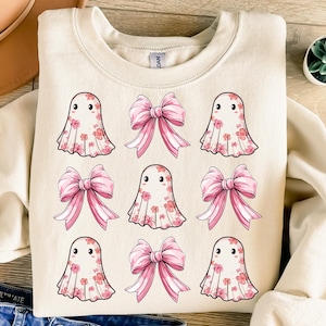 Halloween Cute Ghost png, Coquette Bow Halloween png, Halloween png, Spooky Season png, Coquette png, Sublimation png designs, ghost png