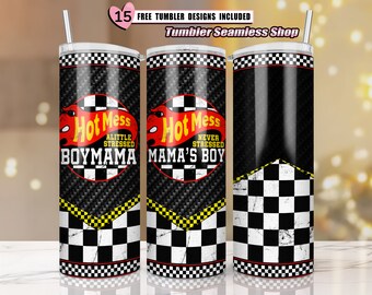 Boymama Race Mama png-omslag, 20 oz mager sublimatieontwerp beker, geruite racevlag downloaden