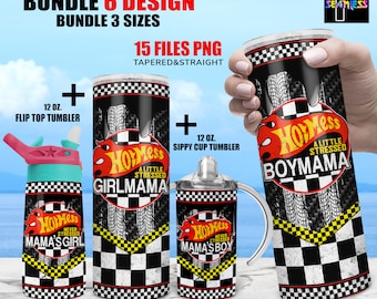 HOT MESS BOYMAMA | png-wrapset race mama's boy beker | Sublimatie digitale download bidon voor kinderen 12 oz magere rechte beker van 20 oz