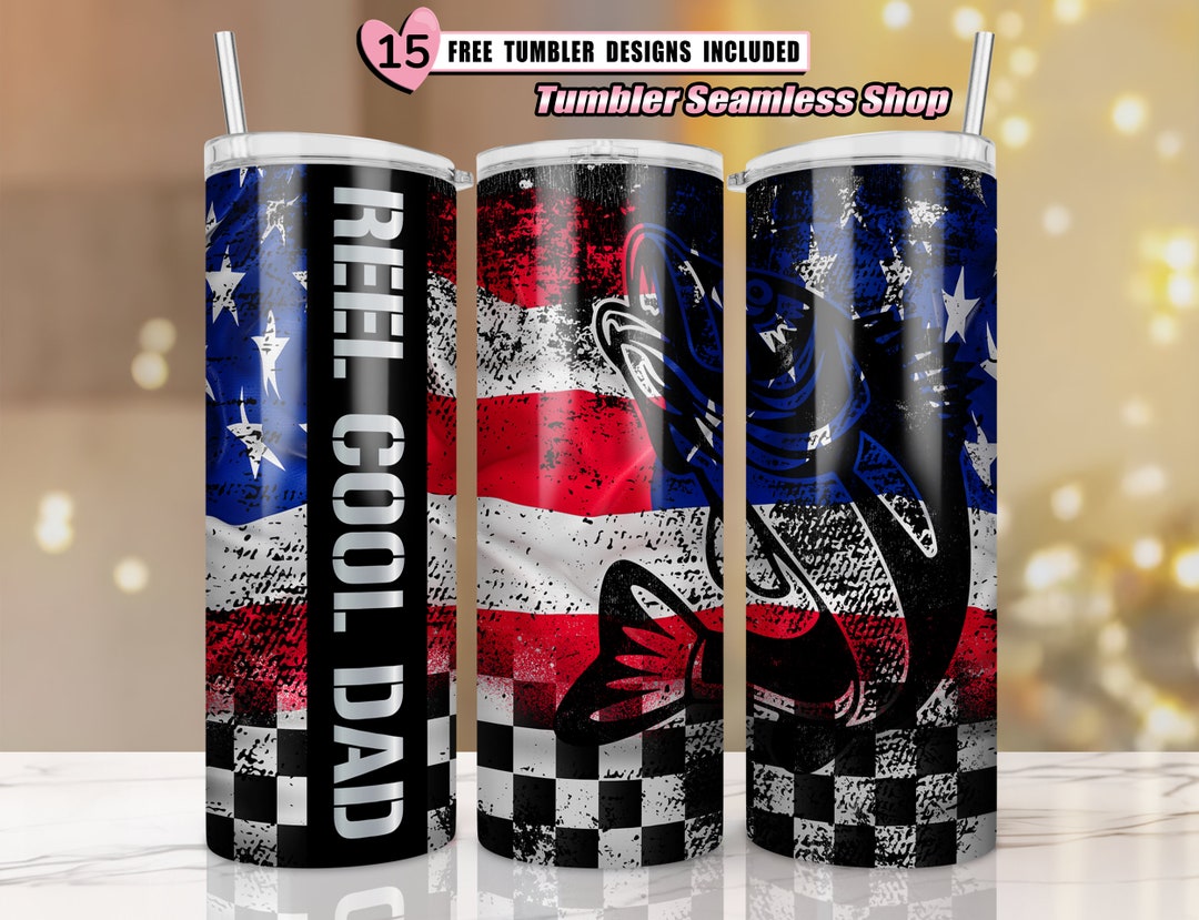 Reel Cool Dad Tumbler Wrap, Fishing Dad Png Tumbler, Fathers Day Gift ...