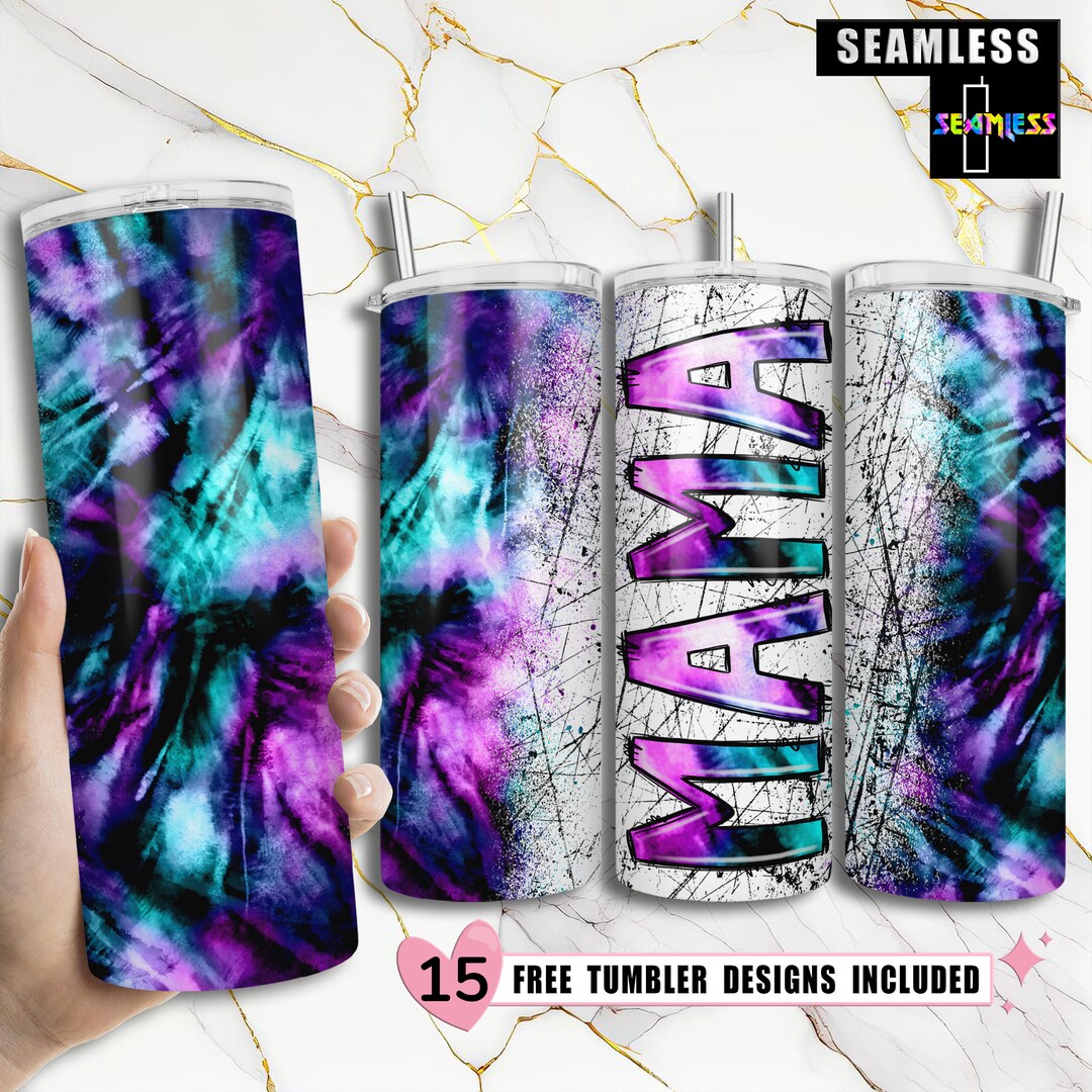 Tye Dye Mama Sublimation Design for 20 Oz Skinny Tumbler Sublimation ...