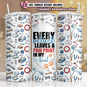 20 Unzen Skinny Tumbler Sublimation Design Vorlage Download PNG DIGITAL Vet
