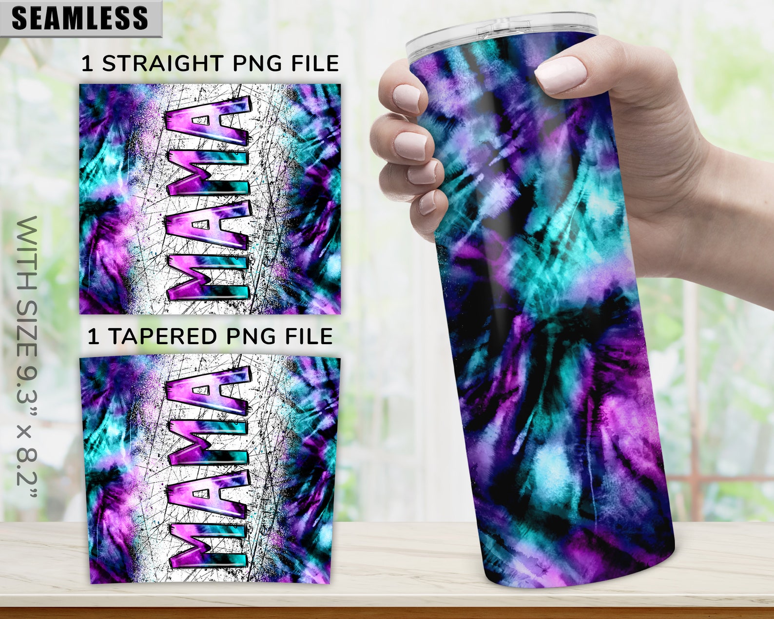 Tye Dye Mama Sublimation Design for 20 Oz Skinny Tumbler Sublimation ...