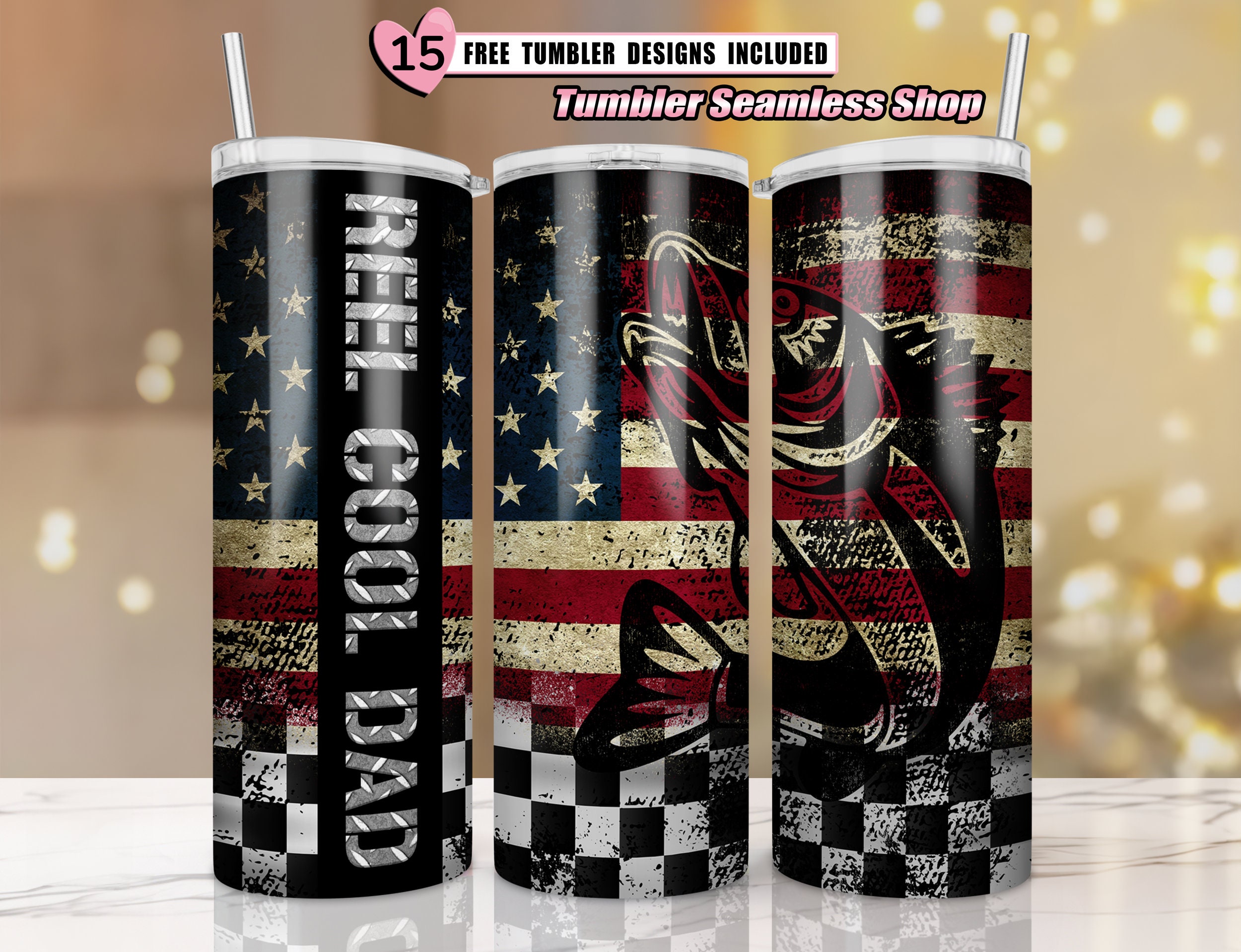 Reel Cool Dad Tumbler Wrap, Fishing Dad Png Tumbler, Fathers Day Gift ...