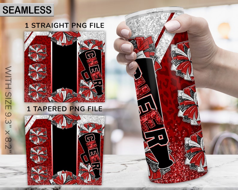 Cheer Tumbler Wrap Cheerleader Leopard Add Your Own Text - Etsy