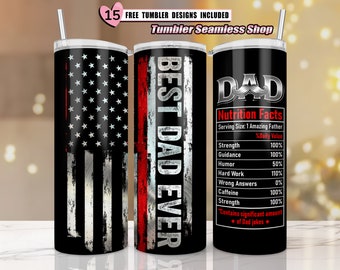 Bästa pappa någonsin tumbler wrap, näringsfakta, 20 oz fars dag tumbler png, fars dag tumbler wrap, pappa tumbler png, bästa pappa någonsin wrap