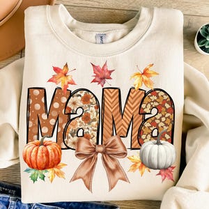 Fall Mama PNG, Fall Coquette Pumpkin, Autumn Mama Vibes, Coquette Pumpkin PNG, Fall Sublimation Design, Autumn PNG Instant Download