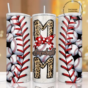 Baseball Mom Png, Leopard Baseball Png, 20 Oz Tumbler Wrap Png, Digital Download, Sublimation Design, Skinny Tumbler Png, Baseball Lover