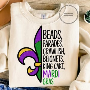 Mardi Gras Png, Fleur De Lis Png, Mardi Gras Coquette Png, Fat Tuesday Png, Louisiana Png, King Cake Png, Glitter Mardi Gras Png