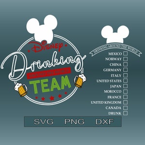 Drinken Around the World svg, Epcot bier huisvrouw svg, drinken SVG-bestanden knippen, SVG-bestanden voor Cricut, bestanden voor de Silhouette Cameo, vector