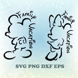 Family Vacation SVG, Disneyland Family Vacation svg png dxf eps, Silhouette Cricut Instant Download DisneyWorld Family Vacation Svg