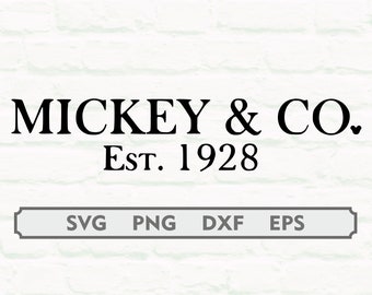 MickeyAndCo Est. 1928 Svg File - Family Vacation Svg Design - Vector Graphics - Svg For Cricut Silhouette - DXF, Eps, Png, Svg