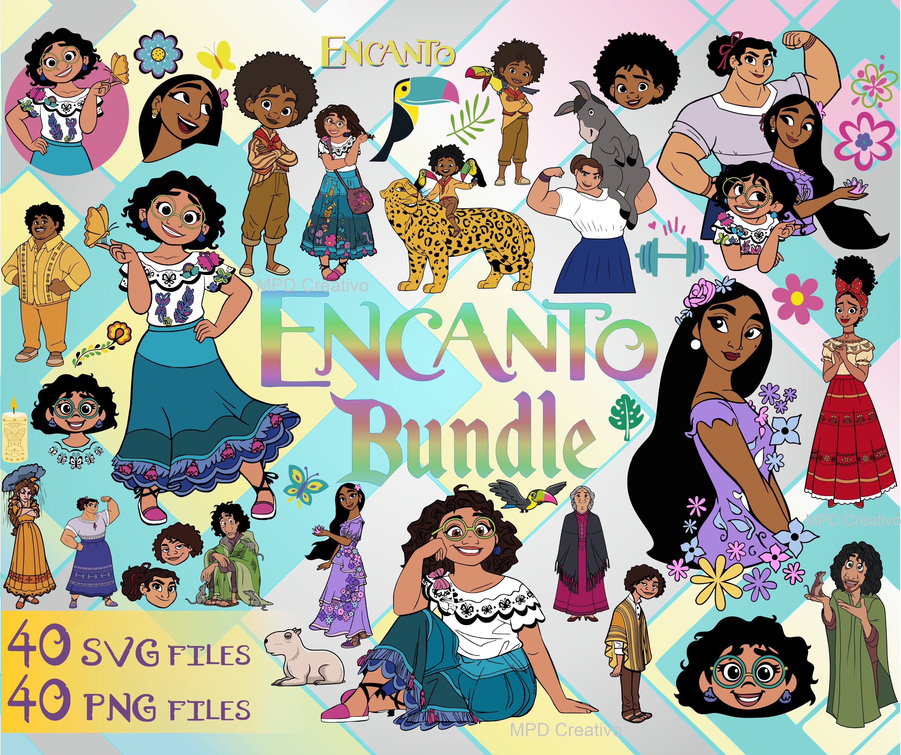 Encanto Clipart Svg Png Instant Digital Download, Cute Kid Svg, Mirabel