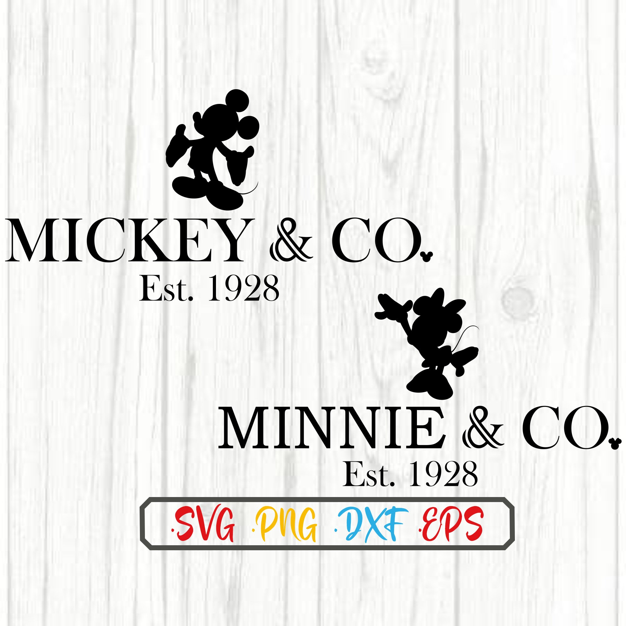 Mickey and Co Est. 1928 Svg File Minnie and Co Est.1928 - Etsy