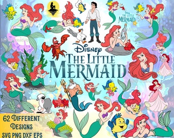 TheLittle Mermaid svg png dxf eps, Ariel Svg, Ariel clipart Png, LittleMermaid Png, Princess Png svg png dxf eps Instant Digital Download