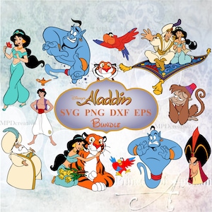 50+ AladdinSvg png dxf eps, Lago Svg, Jasmine svg clipart, Rajah Svg Png, Jafar svg, Princess Png svg, Instant Digital Download