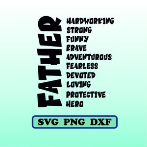 Dad svg cut file, Father svg, Fathers Day files for cricut or silhouette, Hero Fun Dad Clipart, Father&#39;s day Quote, Protective Dad svg png