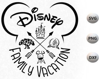 Family Vacation SVG, Disneyland Family Vacation svg, png, dxf, Silhouette, Cricut, Cutting file Instant Download