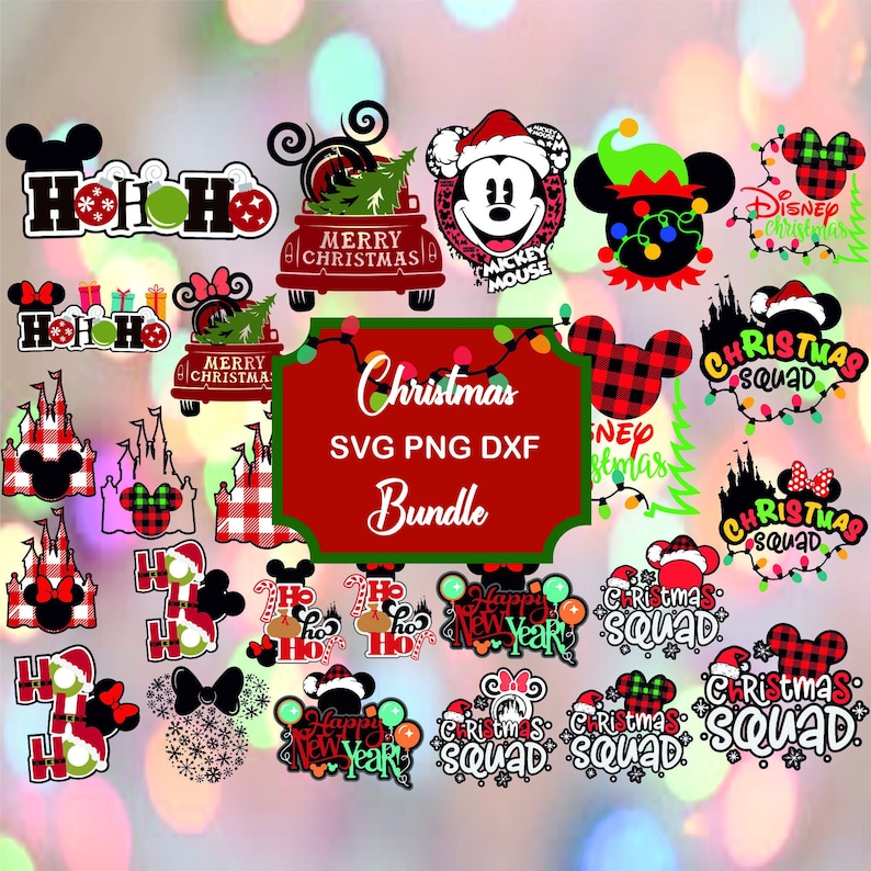 20 Christmas Svg Disney Christmas Bundle Svg Png Dxf Xmas  Etsy