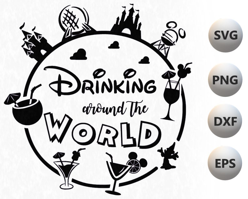 Drinking Around the World Svg Epcot Beer Housewife Svg Etsy