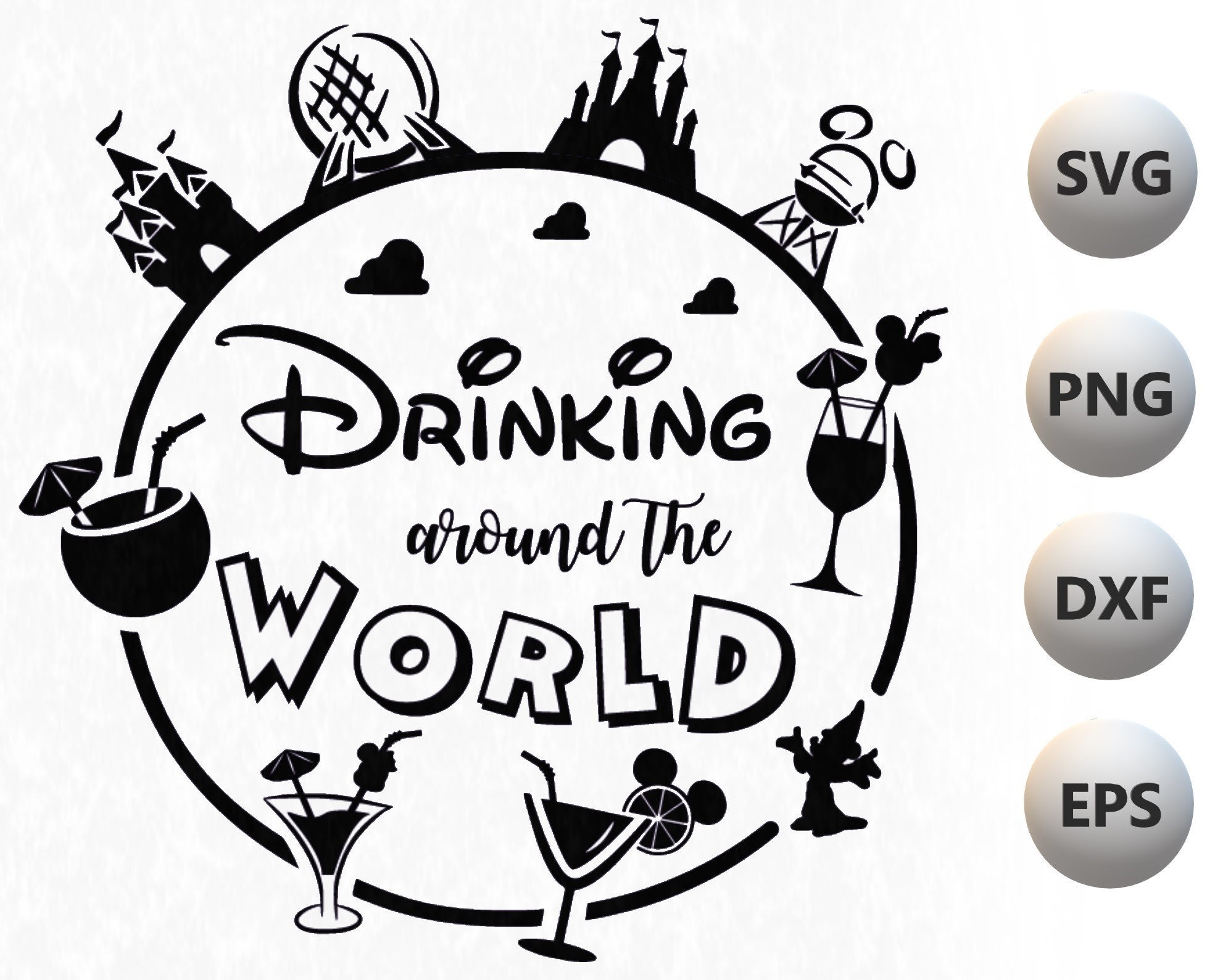 Drinking Around the World Svg Epcot Beer Housewife Svg Etsy Australia