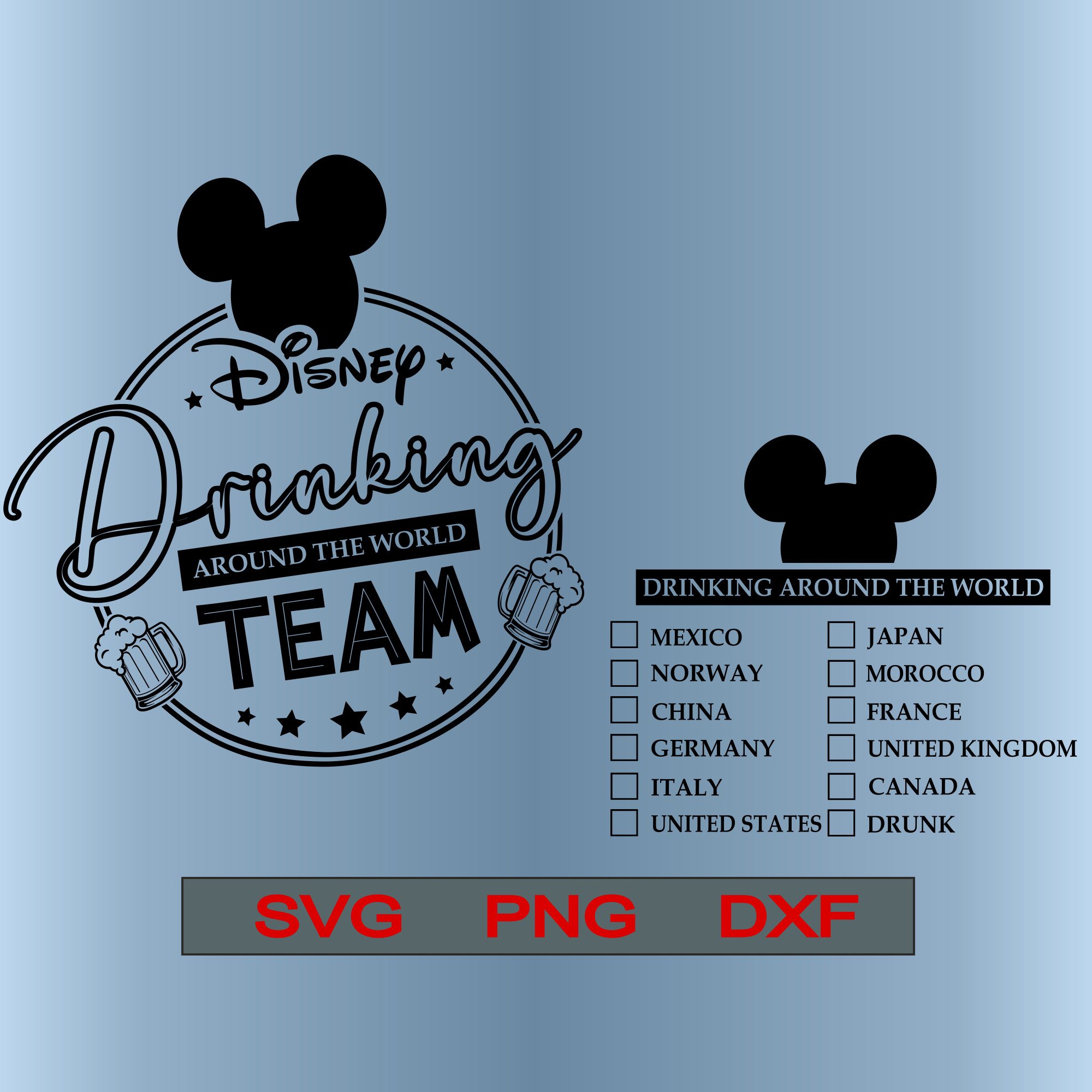 Drinking Around the World Svg Epcot Beer Housewife Svg Etsy