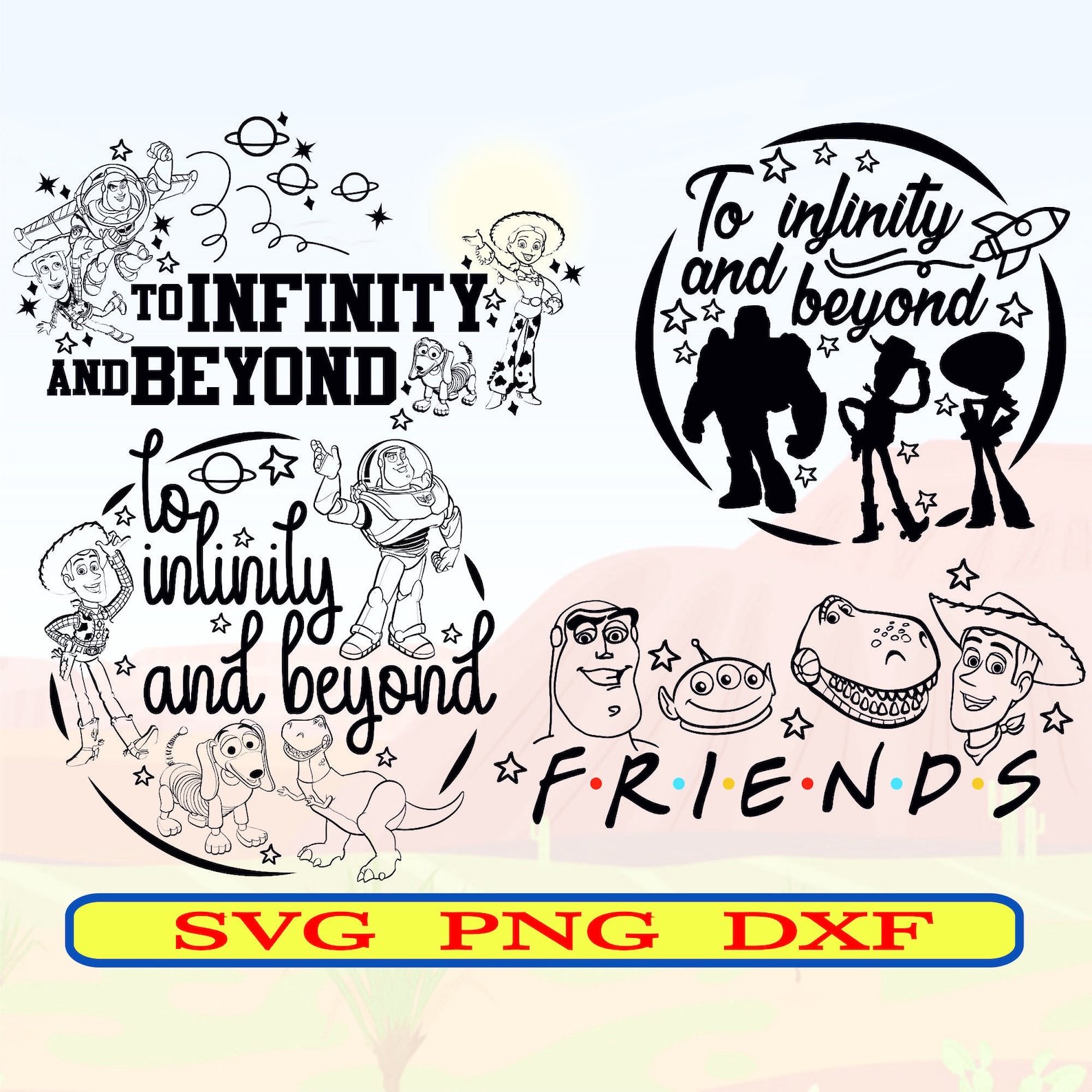 Toy Story SVG Digital Download PNG Dxf Transparent Cricut  Etsy