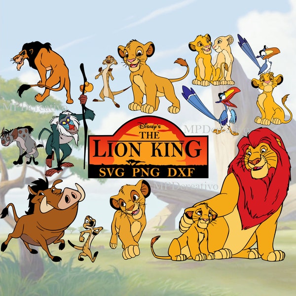 50+ Lion King svg png dxf, Animal Kingdom Svg, Simba Png svg Instant Digital Download Cricut