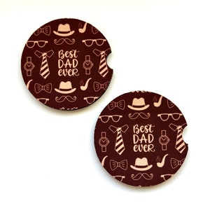Dad Birthday Gift | Dad Gift | Gifts for Dad | Best Dad Ever Gift | Best Dad Car Coasters | Neoprene Coasters | Set of 2 Coasters