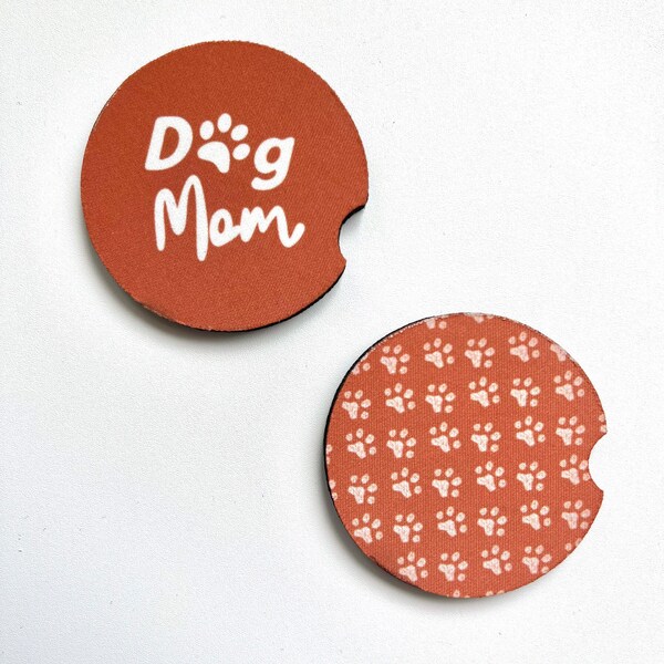 Dog Mom Car Coasters Etsy