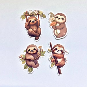 Cute Sloth Stickers | Trropical Animal Stickers | Wildlife Stickers | Cute Stickers | Cute Animal Sticker Bundle | Sloth Sticker Bundle