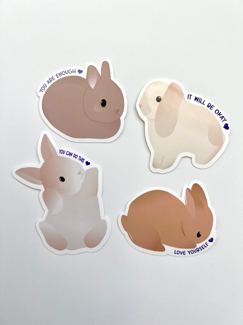Mental Health Stickers Mental Health Bunny Stickers Mental Health