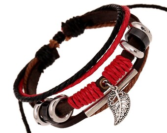 Horizon Women Bohemia Beaded Multilayer Handmade Leather Bracelet