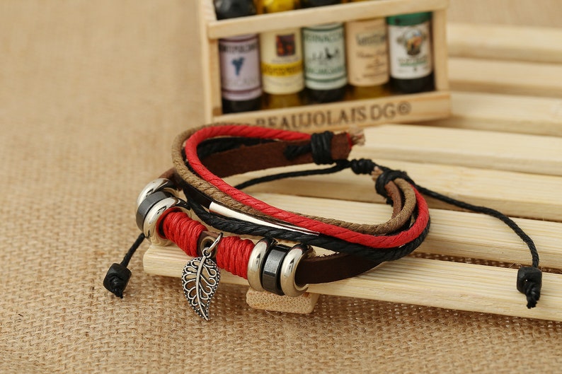 Horizon Women Bohemia Beaded Multilayer Handmade Leather Bracelet