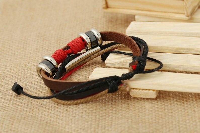 Horizon Women Bohemia Beaded Multilayer Handmade Leather Bracelet
