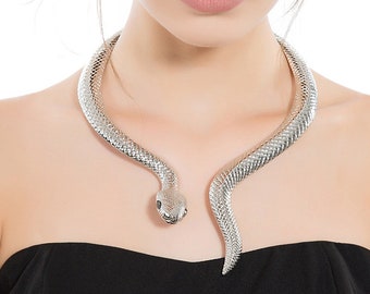 Gold Snake Choker Silver Snake Choker 
