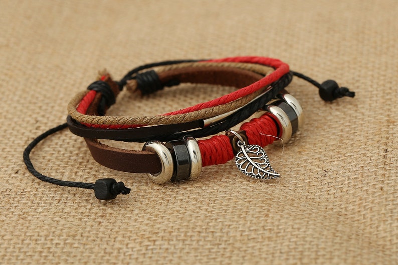 Horizon Women Bohemia Beaded Multilayer Handmade Leather Bracelet