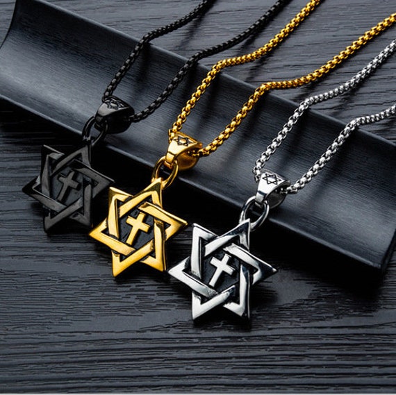 Star of David Necklace for Men Women 