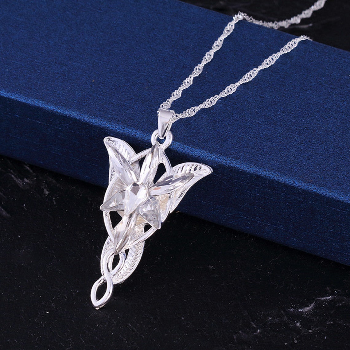 Arwen Evenstar Necklace Silver Plated Lord of the Rings | Etsy Australia