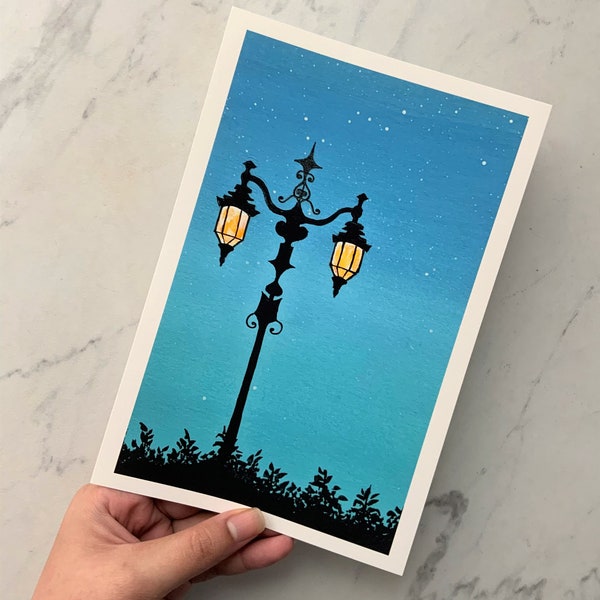 Lamp Print | Original Gouache Painting Print | Gouache Art Print