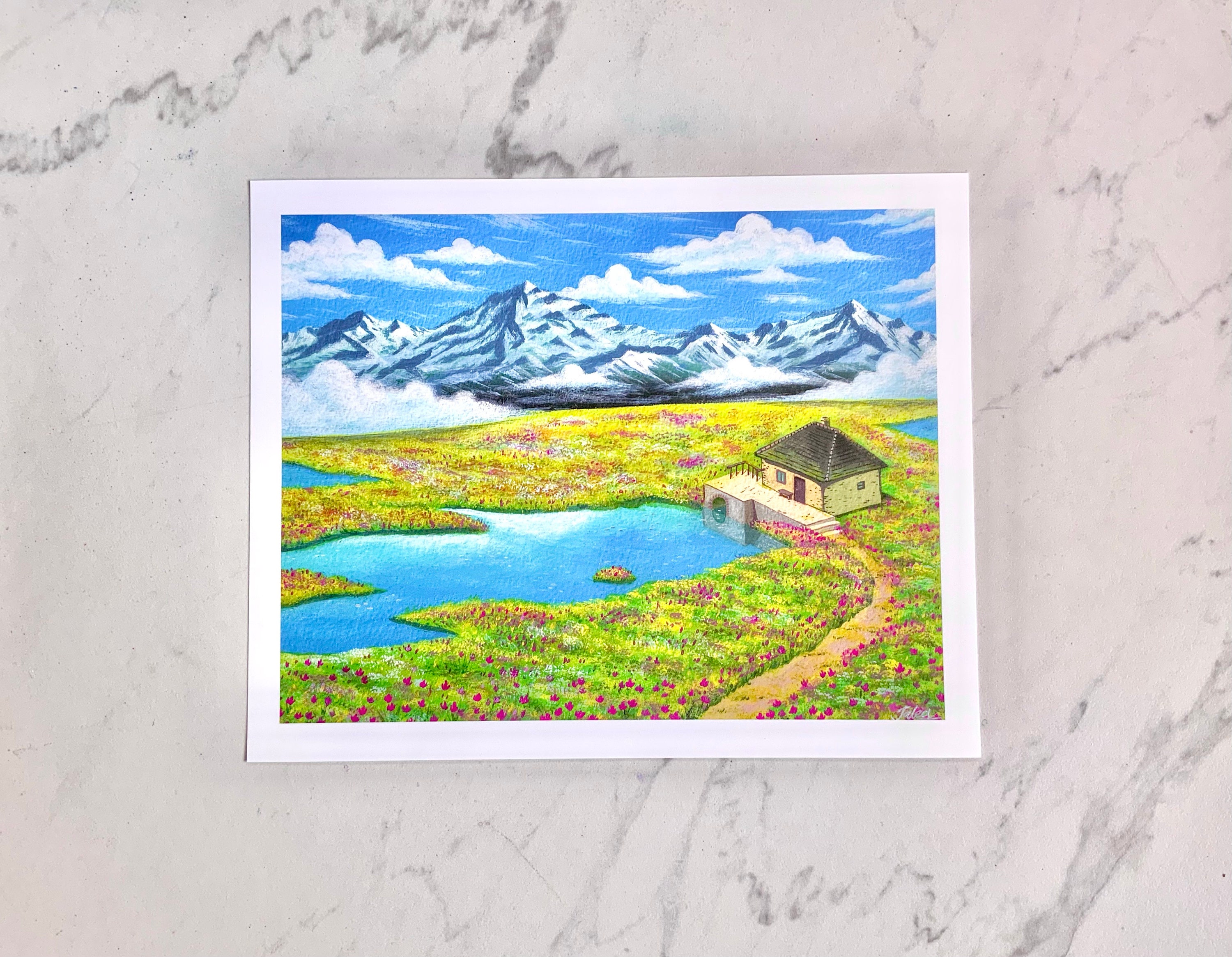 Howl's Moving Castle Art Print: Ghibli Secret Garden Painting - Etsy