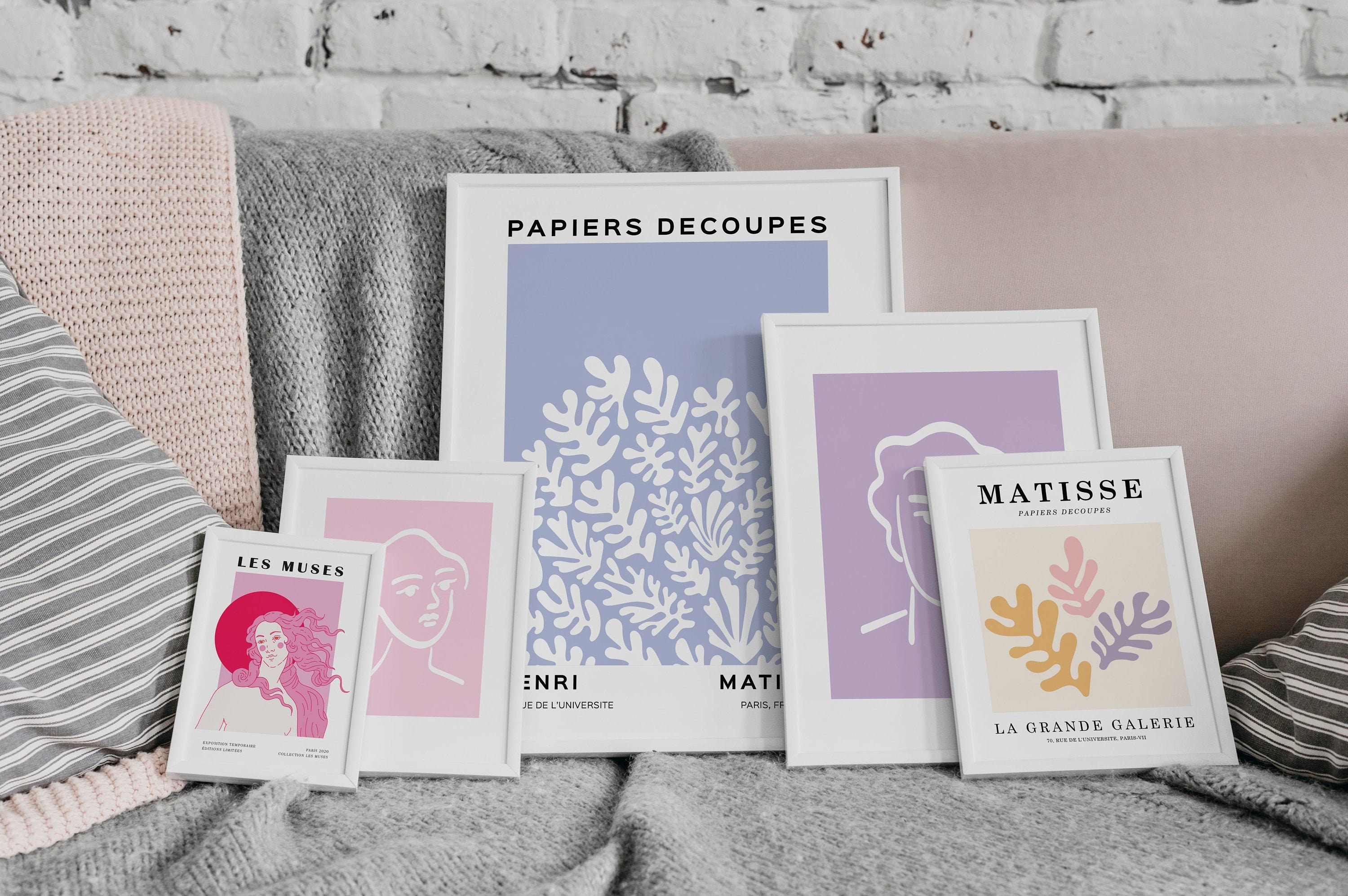 Physical Set of 5 Prints Matisse, Gallery Wall, Random Sizes, Henri M…
