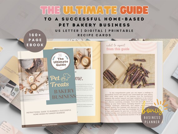 Pet Bakery Business Guide, Home Based Small Business Ebook, How to Start Your Own Bakery, Dog Treat Bakery Guide, Dog Bakery Ebook Planner