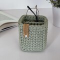 Soft glasses holder 2 compartment, vertical eye glasses stand, bedside or desk organizer, brush make up basket.