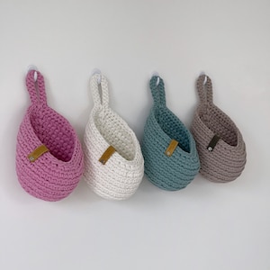 Wall hanging storage basket (1 piece), kitchen vegetables cotton organizer.