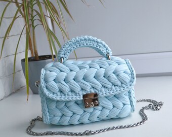 sky blue bag