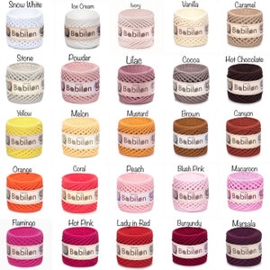 Color palette of knitted yarn.