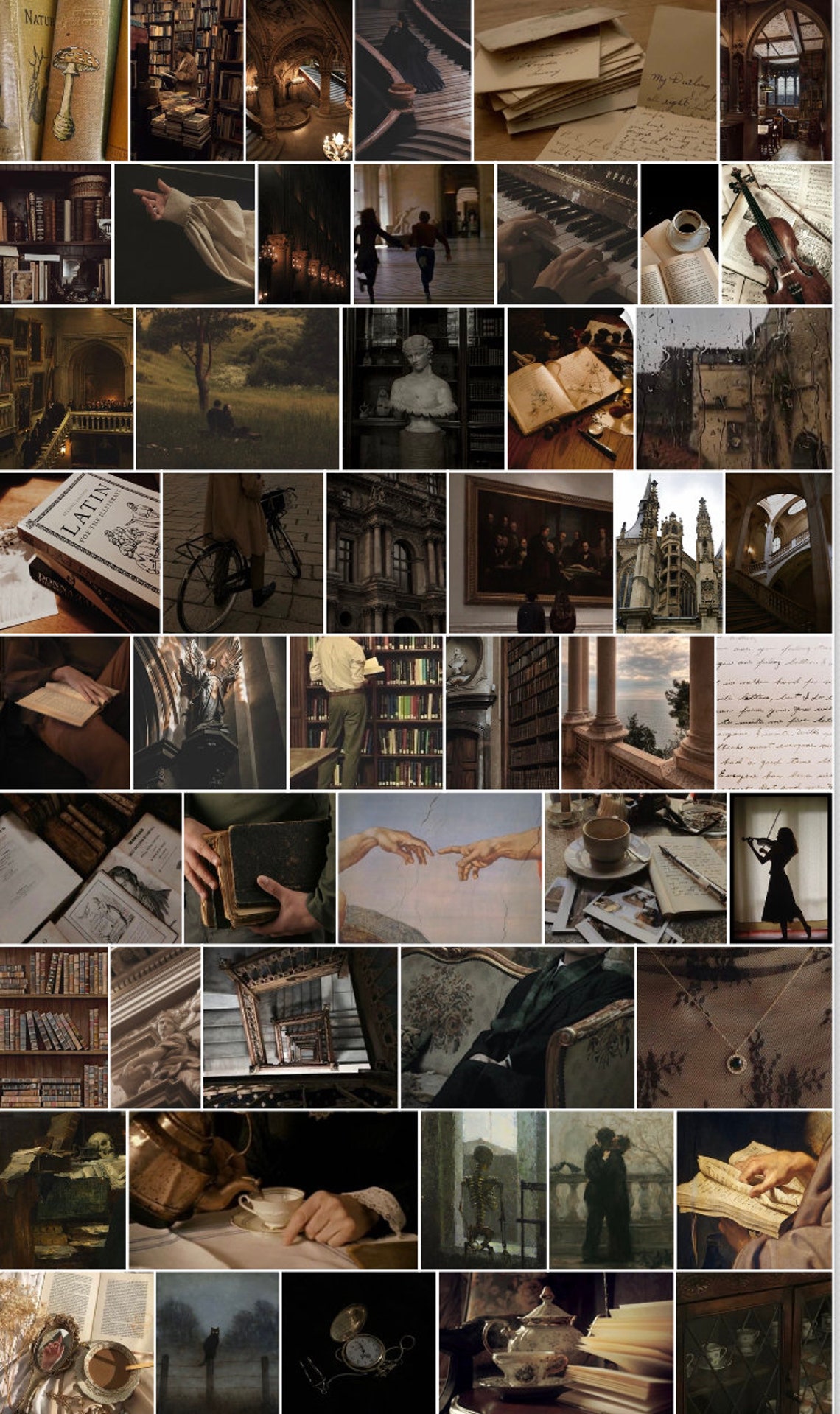 Dark Academia Wall Collage Wall Decor Emo E Girl Indie Etsy