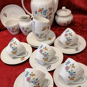 Bareuther porcelain coffee service Waldsassen Bavaria