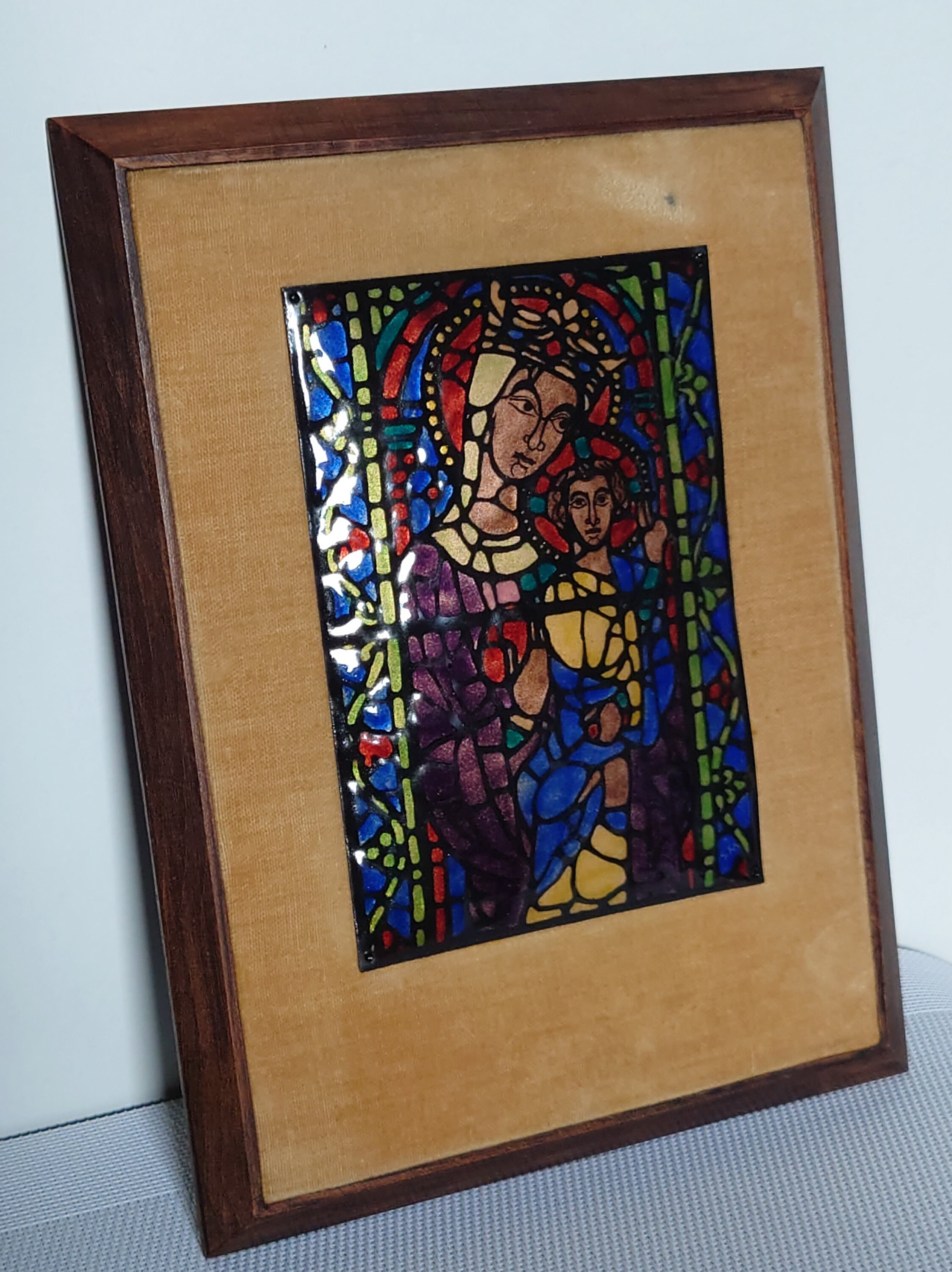 Panneau Email de Grande Feu. France